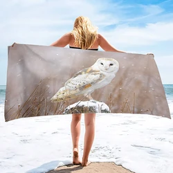 Owl Beach Towel,Oversized Light Absorbent Blanket Towel, Soft Bath Towel, Suitable for Beach Swimming Pool,Hot Spring Gym Travel