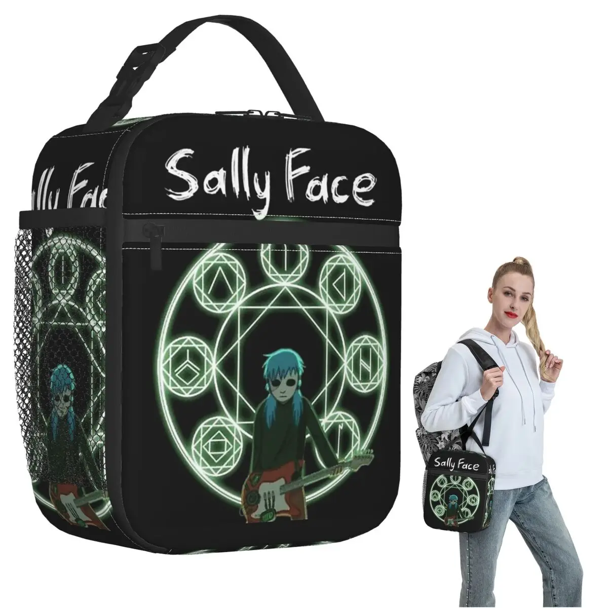 Sally Face Poster 2 Insulated Lunch Bag for Women Kids Leakproof Food Boxes Thermal Lunch Box Tote
