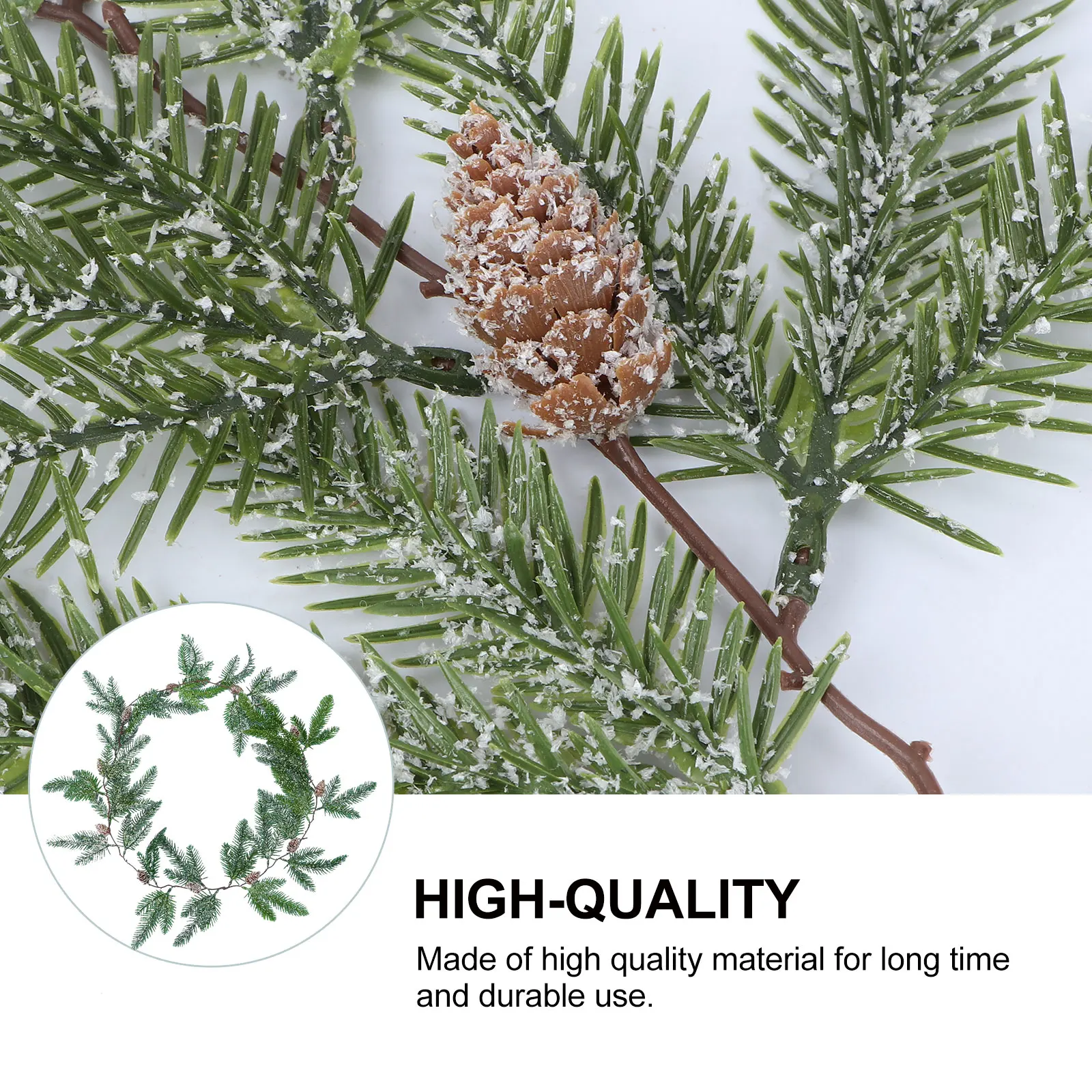 

1pc Simulated Pine Branch Rattan 180Cm Christmas Decoration Ornament Eco-Friendly Home Hanging Pendant Simple Style