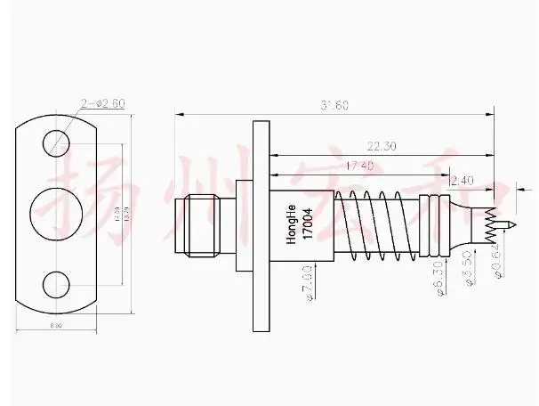 17004 3.5 Serrated RF Mobile Phone Test Head SMA Port Test Head High-frequency Probe HR-CT3.5 with Teeth