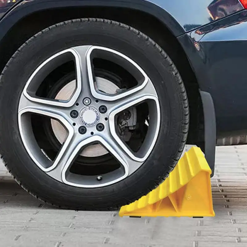 Car Wheel Tire Chock Stop Block Anti-slip Plastic Base Tire Support Pad Portable Tire Support Chock For Secure Car Trailer Park image 4