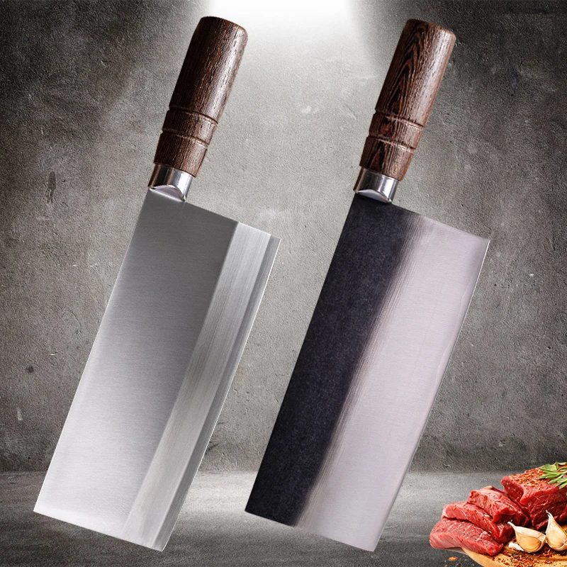 

Chinese Kitchen Meat Cleaver 8Inches Handmade Forged Slicing Knife Full Tang Chef Bone Chopper Cooking Tools