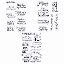 Busy Camping Accessories Stamp Shoe Phrase Sentiments Clear Stamps for Scrapbooking DIY Crafts Card Make Album Decorative X9