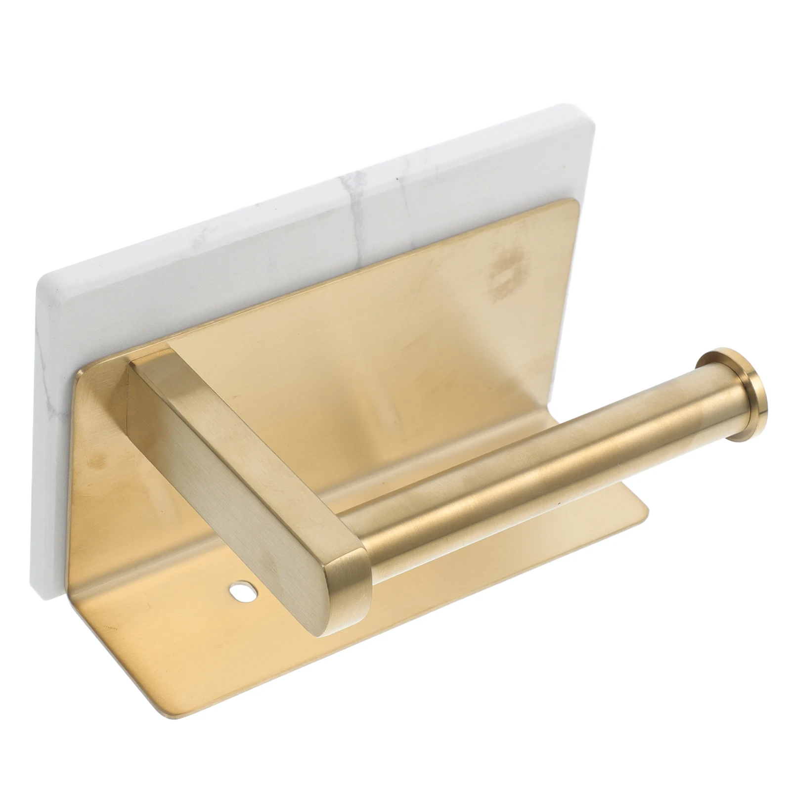 

Stainless Steel Toilet Paper Holder Wall Mounted Bathroom Tissue Rack Marble Safe Modern Practical Storage Solution