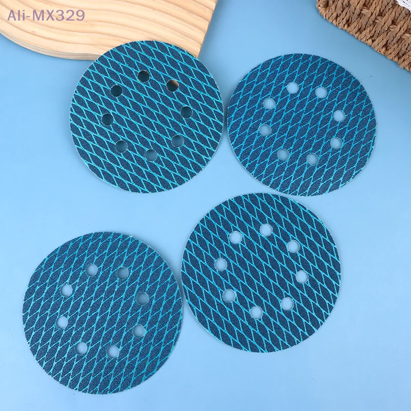 {MX329} 10 قطع أقراص صنفرة على شكل معين مقاس 5 بوصات و8 فتحات مع دعم لاصق 60-400 ورق صنفرة للنجارة #3