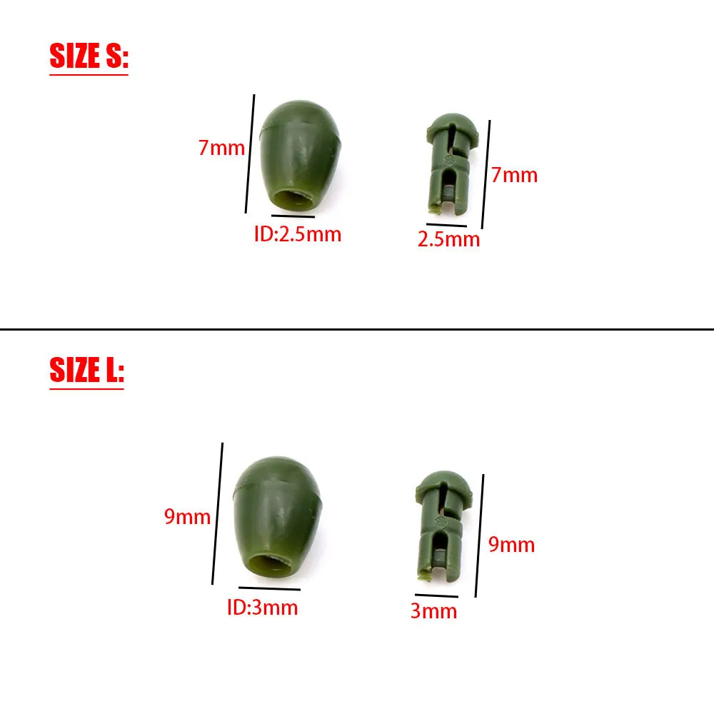20pcs Fishing Method Feeder Bait Cage Connector Quick Change Beads Hair Carp Rig Chod Bead For Fishing Accessories Tackle