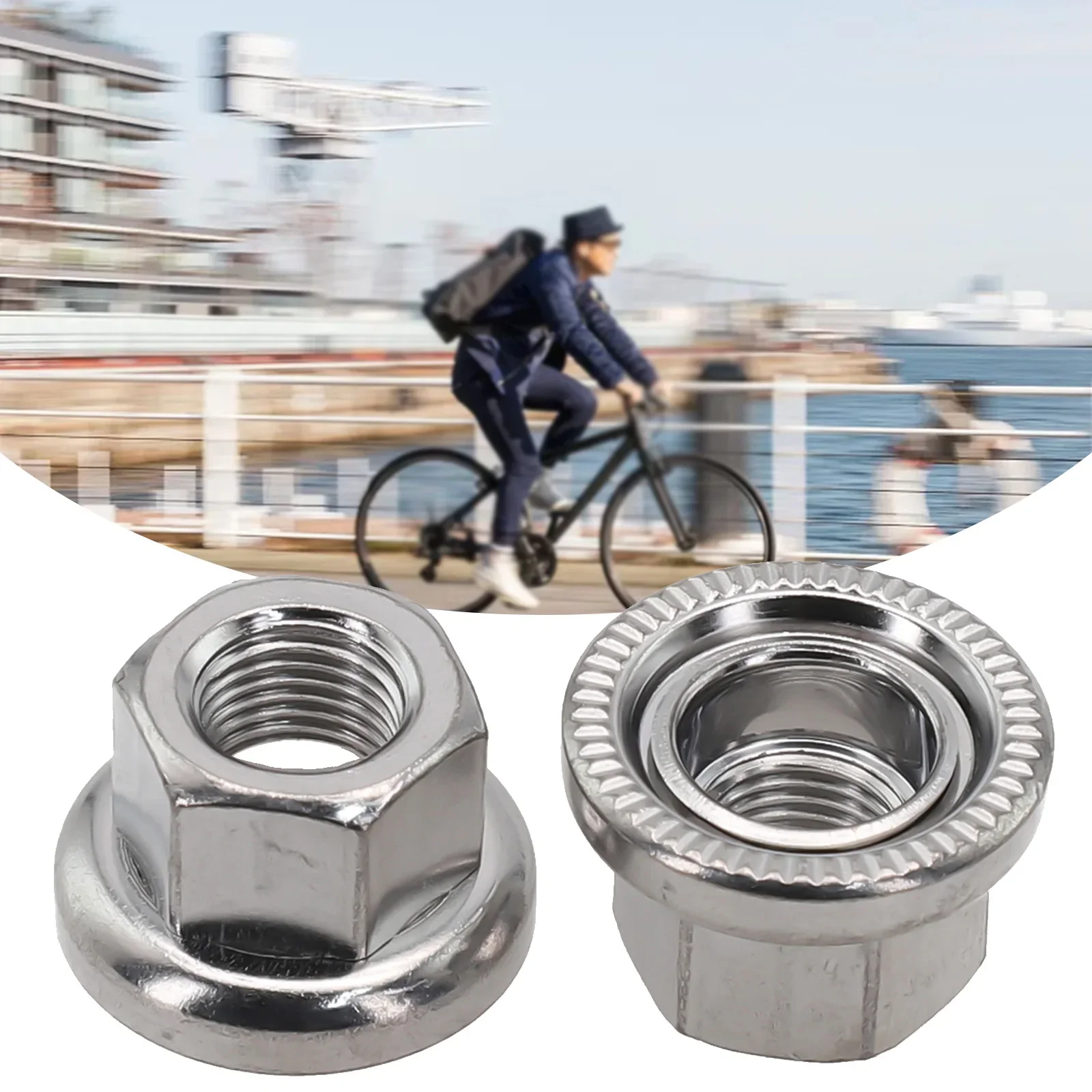 

M9 M10 3/8 велосипедные гайки ступицы, гайка заднего моста, фланец, винт переднего колеса, противоскользящая гайка передней оси, аксессуары для велосипеда