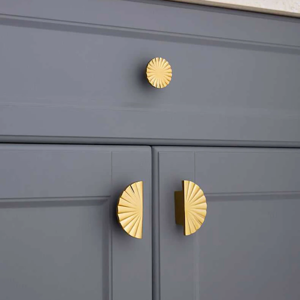 

Round/Semicircle Decorative Knobs For Cabinets Modern Universal Wardrobe Handle Closet Accessories