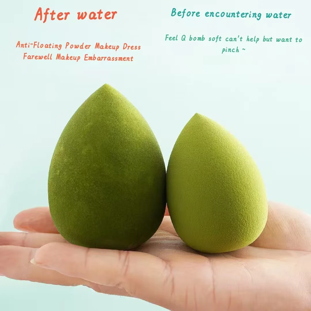 1 szt. puszek do pudru kosmetycznego, miękki i gładki, damska gąbka do podkładu, narzędzie do makijażu, akcesoria w kształcie kropli