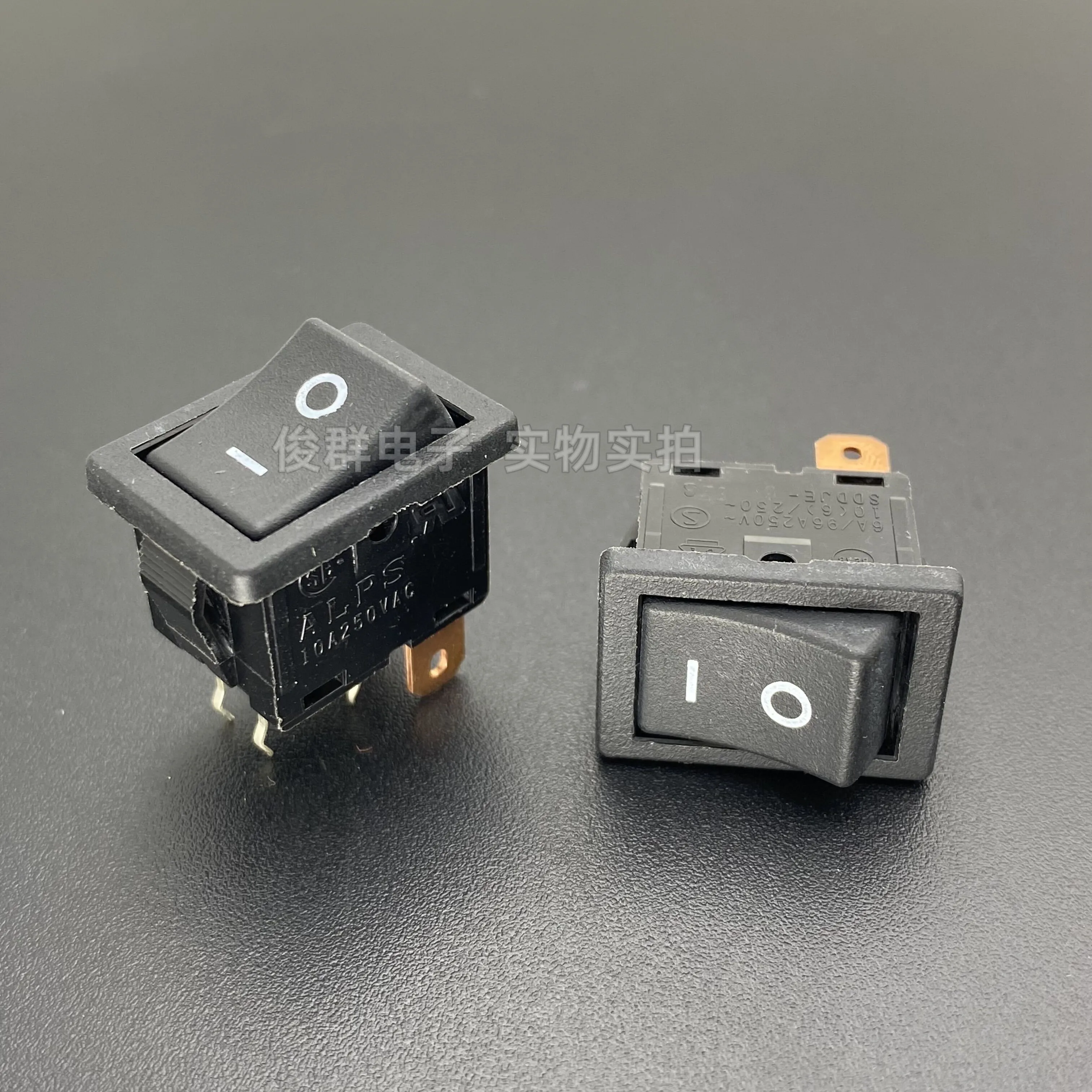 10psc/Japanese SDDJE-G rocker boat type power switch button 4 feet 2 gear 10A250VAC high power button