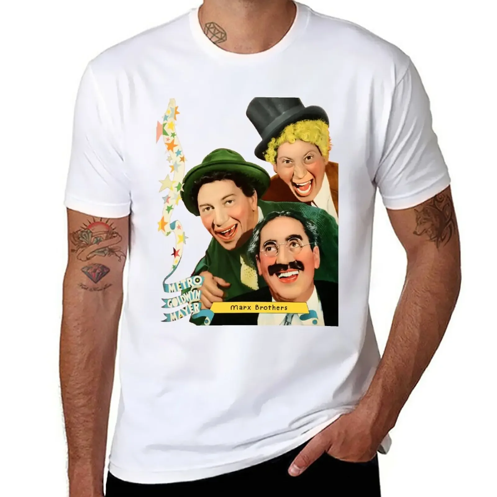 The Marx Brothers Publicity Still T-Shirt vintage clothes korean fashion plain white t shirts men