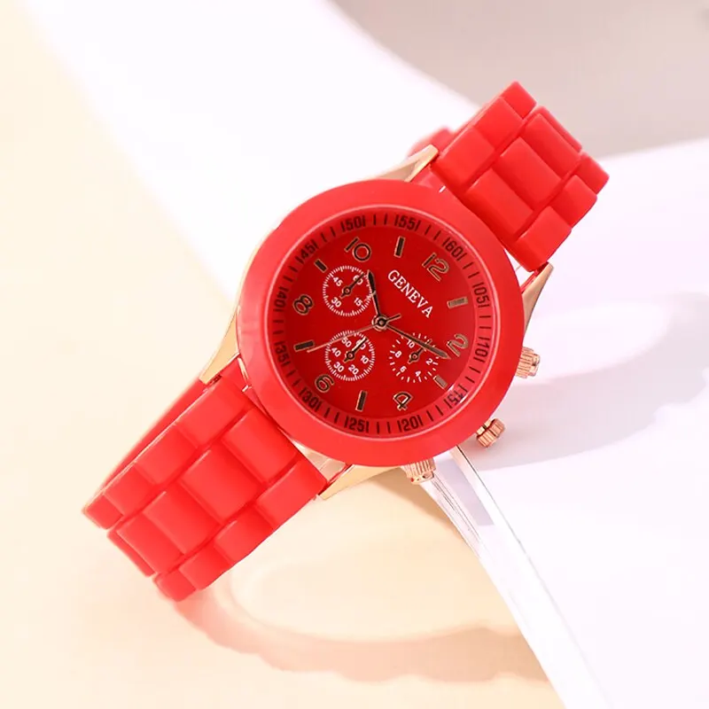 Reloj Mujer 2023 Fashion Women Watches Elegant Red Silicone Quartz Watch Luxury Ladies Clock Gift for Girls Relogio Feminino