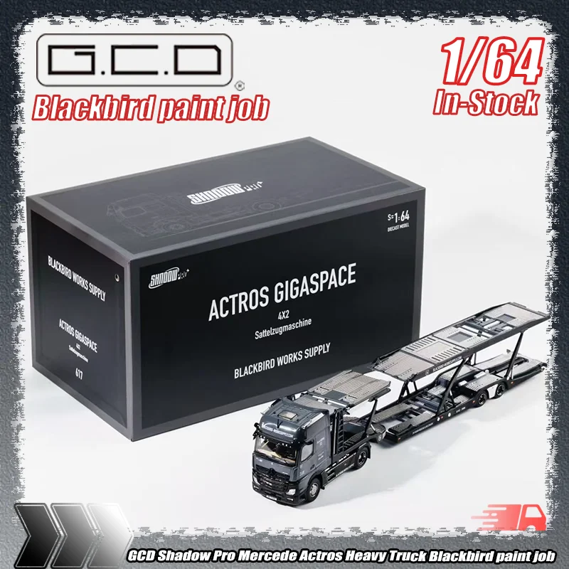 

Shadow Pro 1:64 Mercedes Actros Heavy Truck двухэтажный прицеп Gulf Livery сплав миниатюрная литая модель автомобиля детская игрушка в подарок