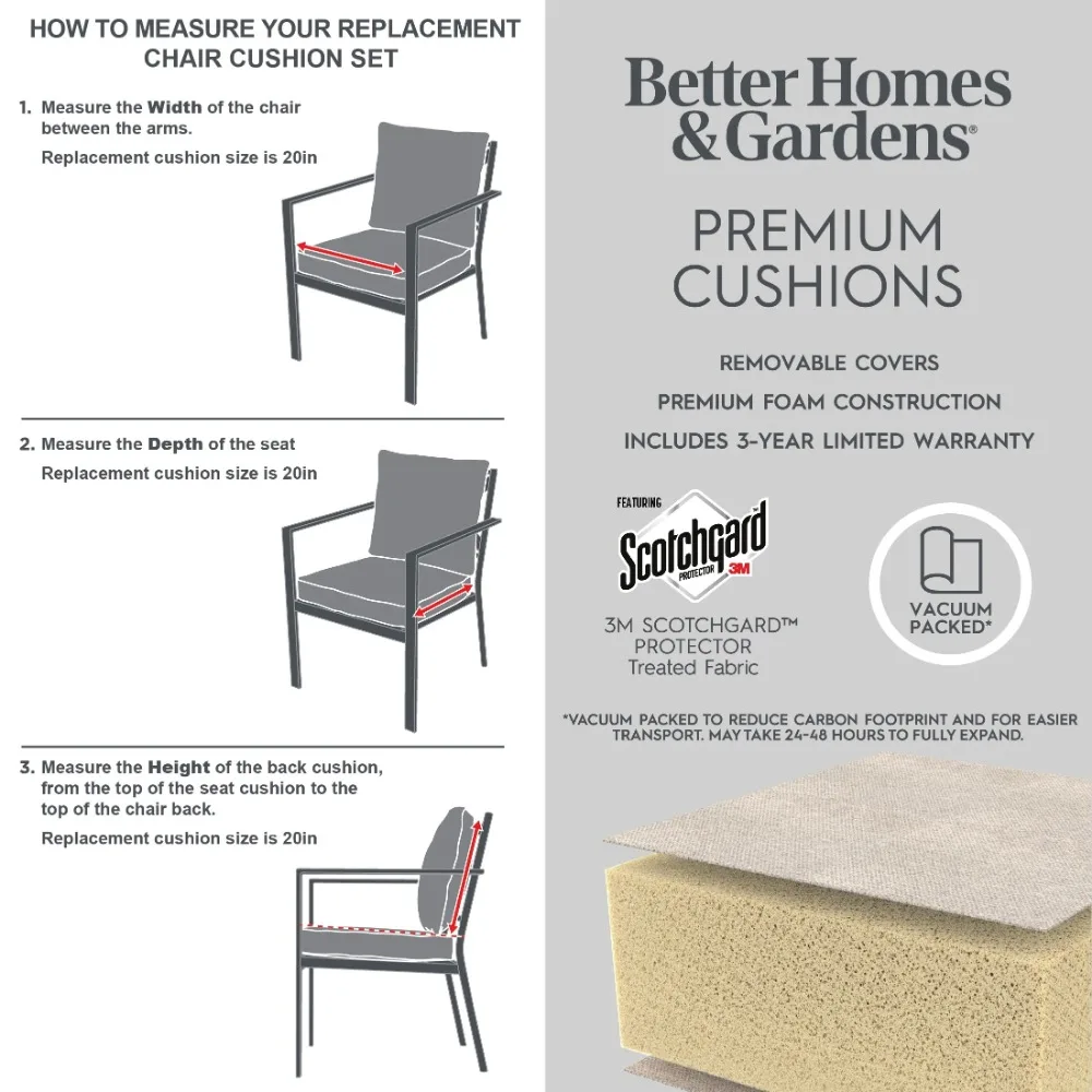 وسادة كرسي طعام خارجي باللون البيج الفاخر مقاس 20 × 20 بوصة