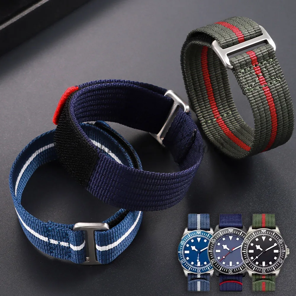Correa de reloj de tela de nailon de 20mm y 22mm para Tudor, correa de reloj FXD oculta para Seiko, pulseras deportivas al aire libre para hombres Omega