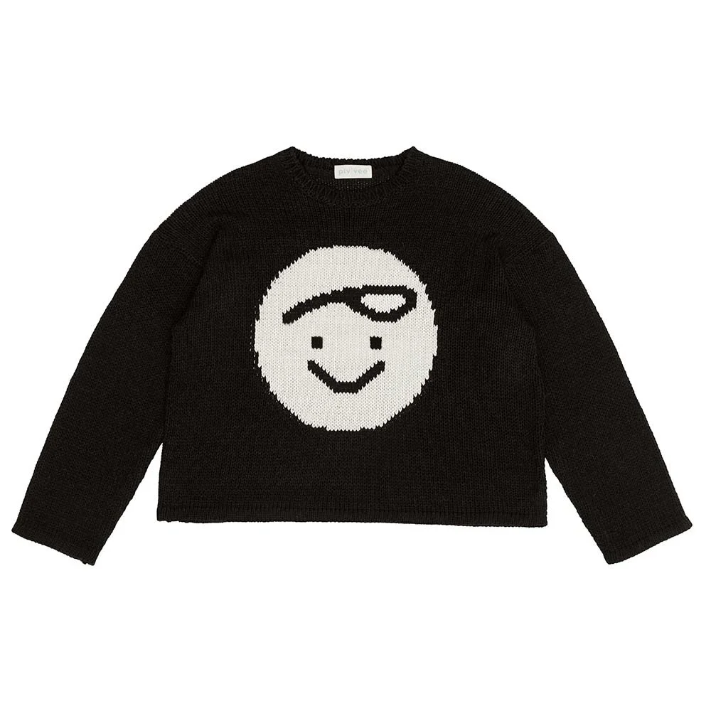 

piv'vee Selection of Luxury Women's Knitted Sweaters Smiley Face Design High-end Brand Autumn Pullovers Trendy New Golf Wear