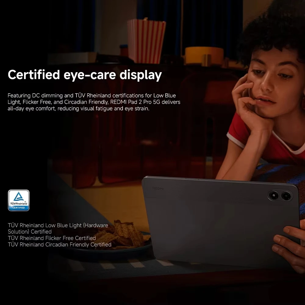 Tablet Xiaomi Redmi Pad 2 Pro 5G Versión Global, 8GB 256GB, Procesador Avanzado de 4NM con 5G + eSIM, Pantalla Cristalina de 12.1 Pulgadas y 2.5K 6
