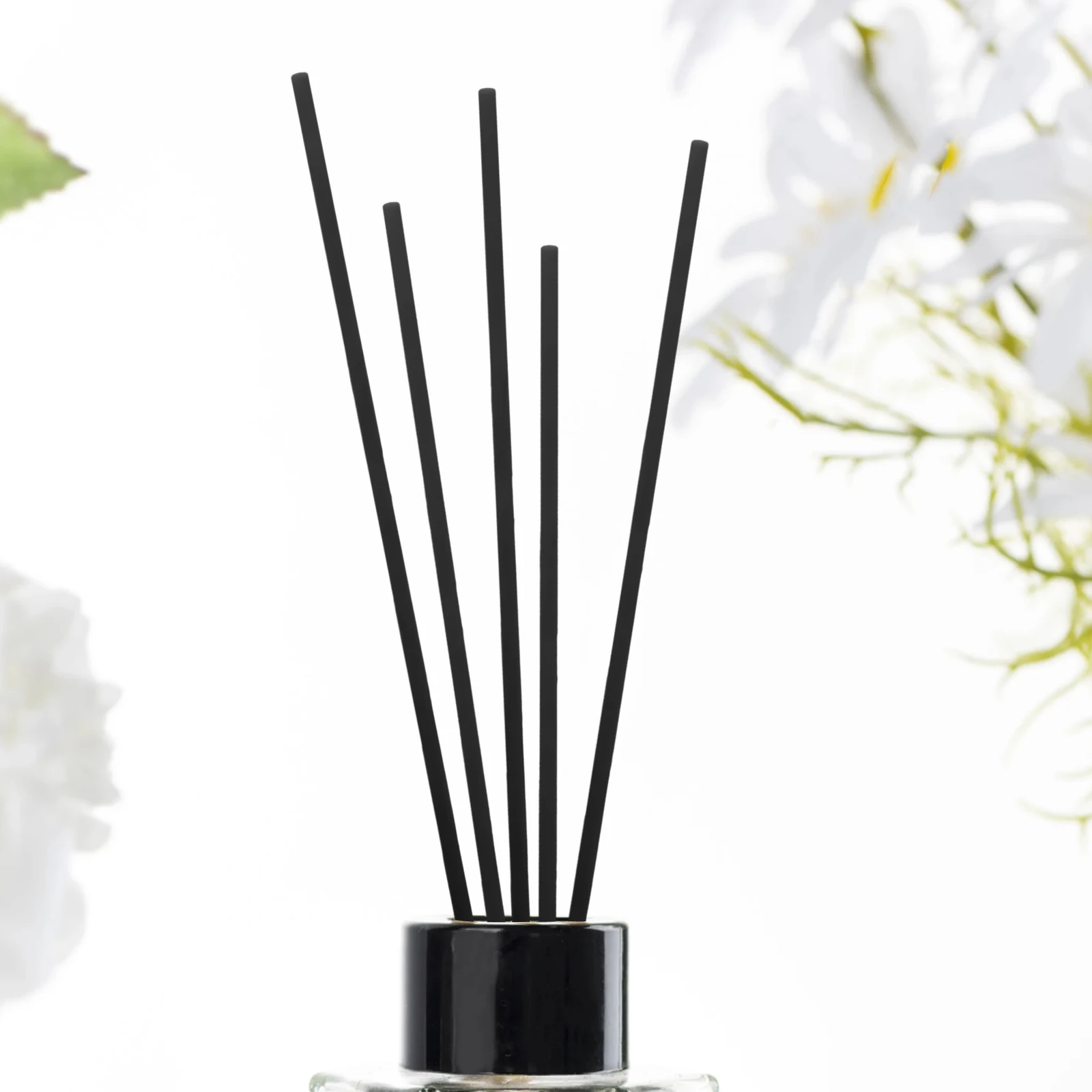 

50pcs Essential Oil Diffuser Sticks 4mm Black Aromatherapy Reed Sticks for Home Office Car Fiber Material Longlasting Fragrance