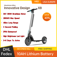 Folding X8 portability Mobility  Electric Scooter City Cheap Price Aluminium 36V350W 10ah Lithium Battery  E-Scooter for Adult