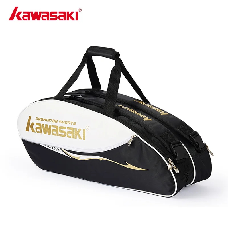 KAWASAKI Padel Tennis Bag K1G00-A8608 Large Capacity 5-6 pieces Tennis Badminton Bag Racquet Bag With Separated Shoes Bag