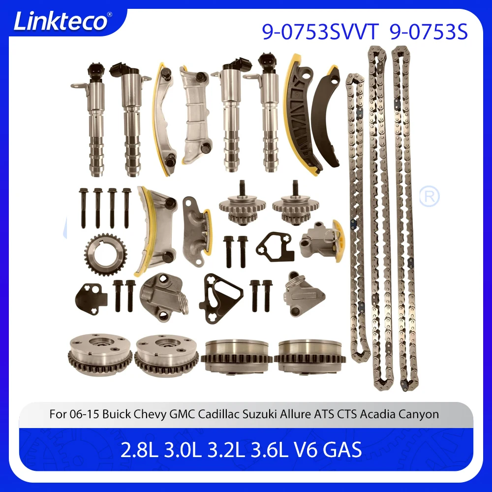 

Engine Timing Chain Kit & VVT Gears Fit 2.8 3.0 3.2 3.6 L V6 GAS For 06-15 Buick Chevrolet GMC GM Cadillac Suzuki 2.8L 3.0L 3.6L