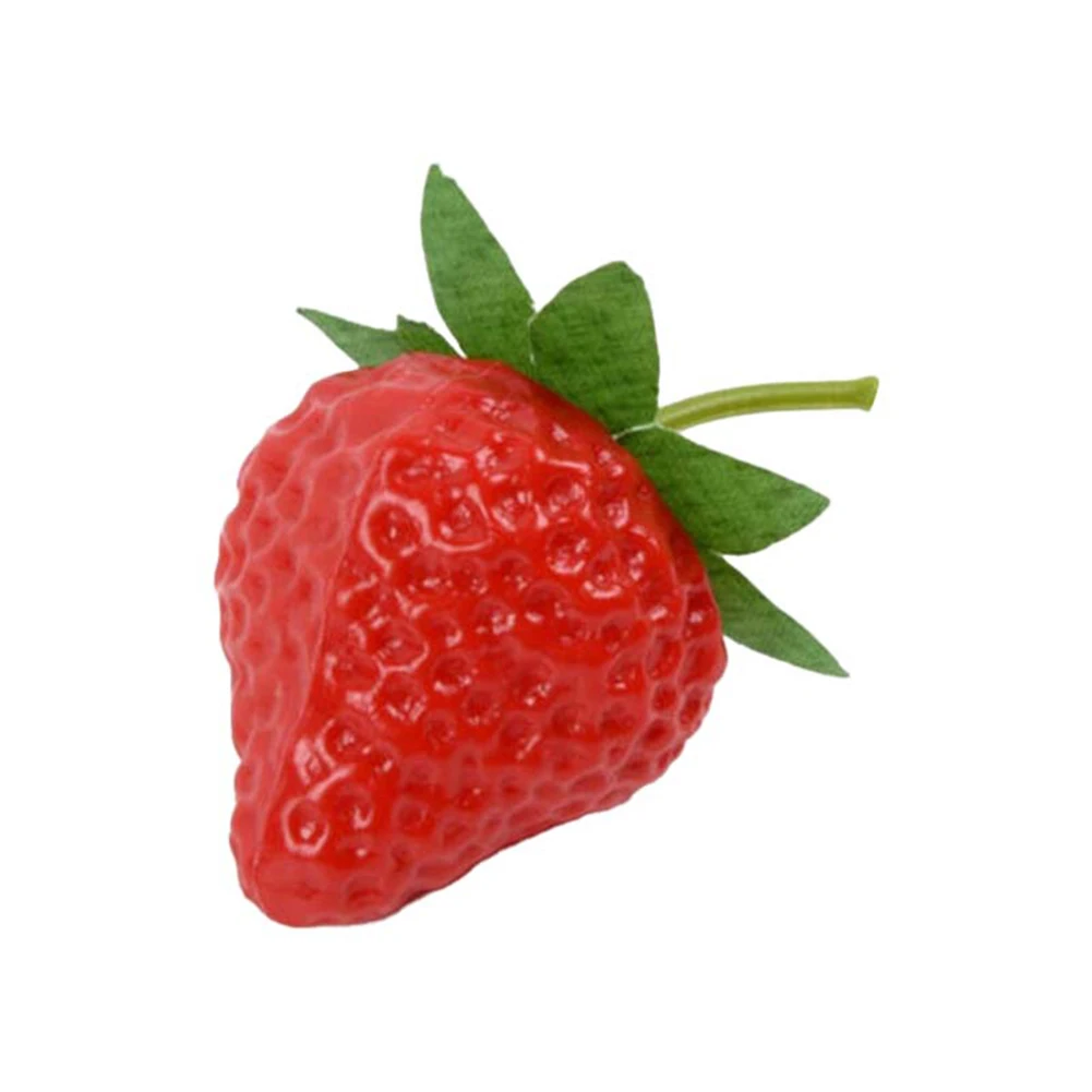 10pcs Artificial Fruit Fake Strawberry Plastic Simulation Strawberry Ornament Craft Photography props Christmas Home Decor