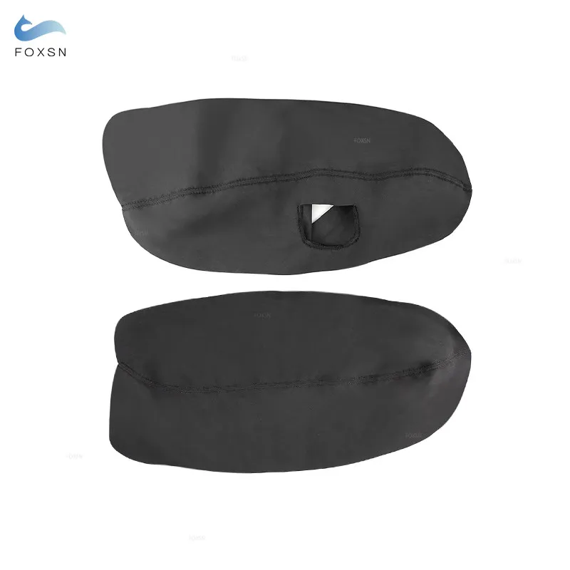 For VW Passat B5 1998 1999 2000 2001 2002 - 2005 LHD 2pcs Interior Front Door Armrest Panel Cover Trim Suede Leather black line