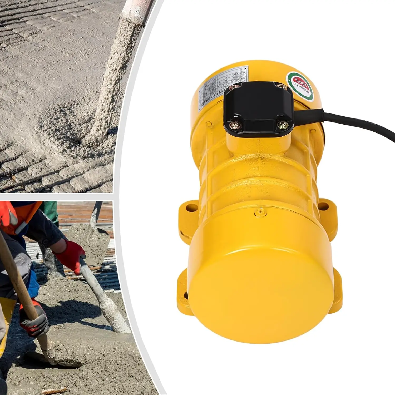 Engine Electric Vibration Motor 250 W for Concrete, Robust Copper Wire Motor