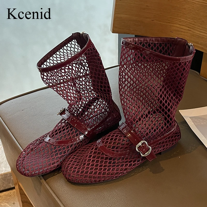 kcenid-sandales-d'ete-plates-en-maille-decoupee-pour-femmes-chaussures-de-ballet-confortables-avec-sangles-a-boucle-bottines-a-fermeture-eclair-au-dos-pour-dames