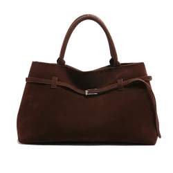 Bolsas monocromáticas de camurça feminina, bolsas de ombro femininas, elegantes bolsas de grife, estilo inglês, vintage, casual, feminino