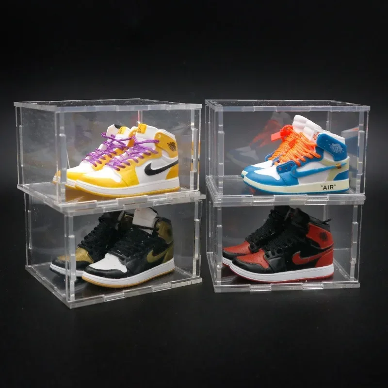 AJ1 shoe model three-dimensional sneakers cake decoration car ornament jewelry mini shoe model shoe gift box