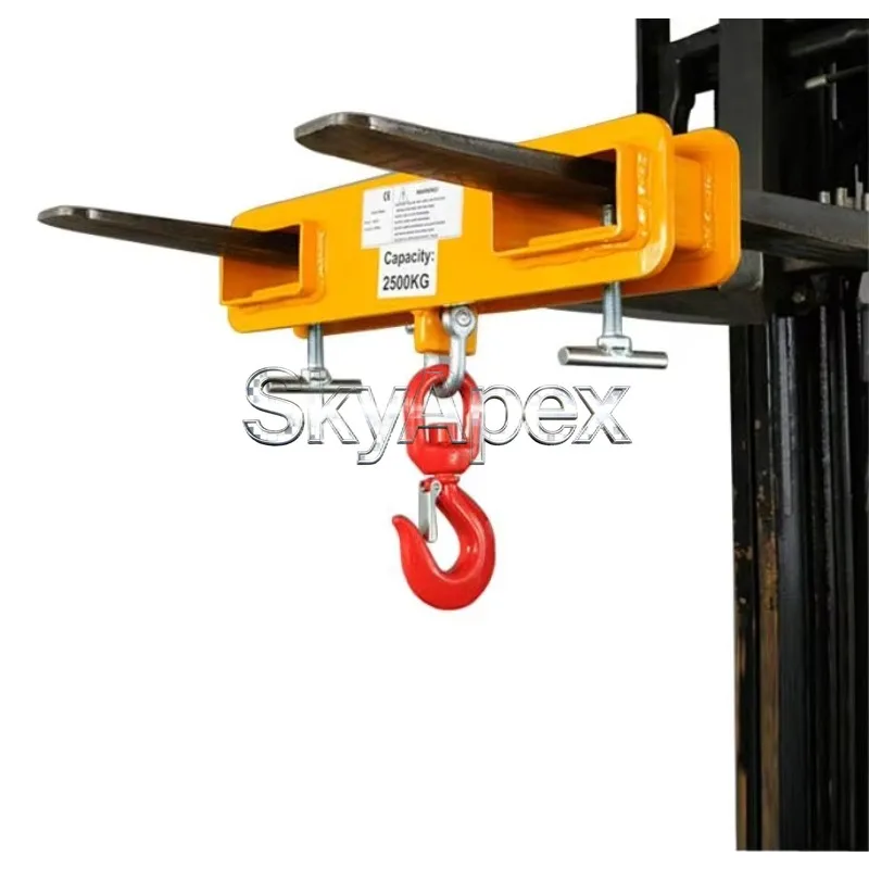 Heavy Duty Forklift Lifting Hook Fork Mounted Crane Lifting Attachment Forklift Jib Hook for Industrial Warehouse Lifting Use