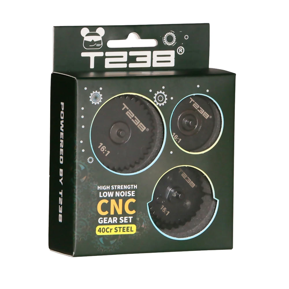 T238 AEG Gear Set Pro Edition Precision CNC Machined Construction 40Cr Steel Spiral 9:1/13:1/16:1/18:1 for Version 2/3 Gearbox image 3