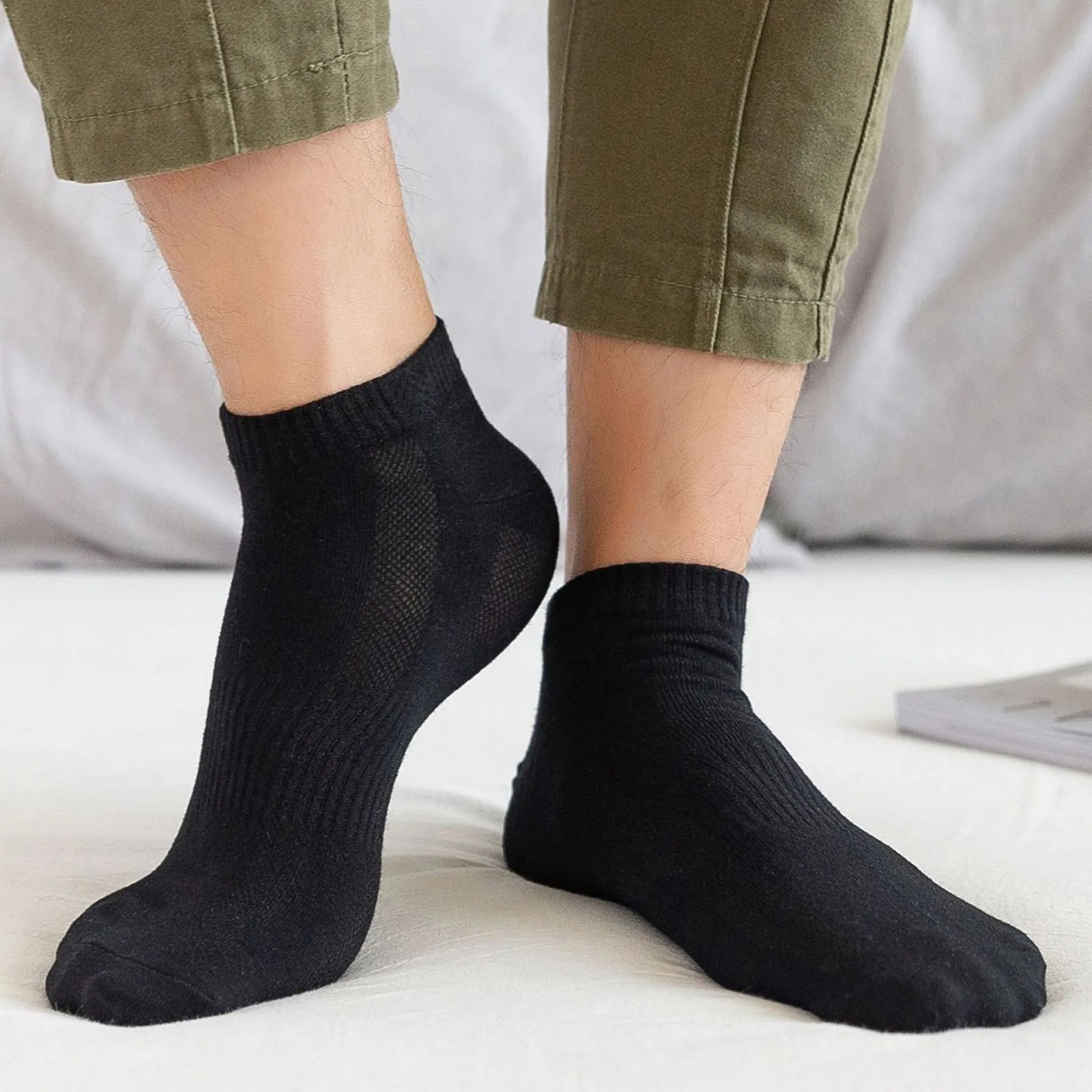 5 Pairs Men Women Short Sock Crew Ankle High Quality Breathable Summer Women Compression Casual Soft Solid Color Socks For Male