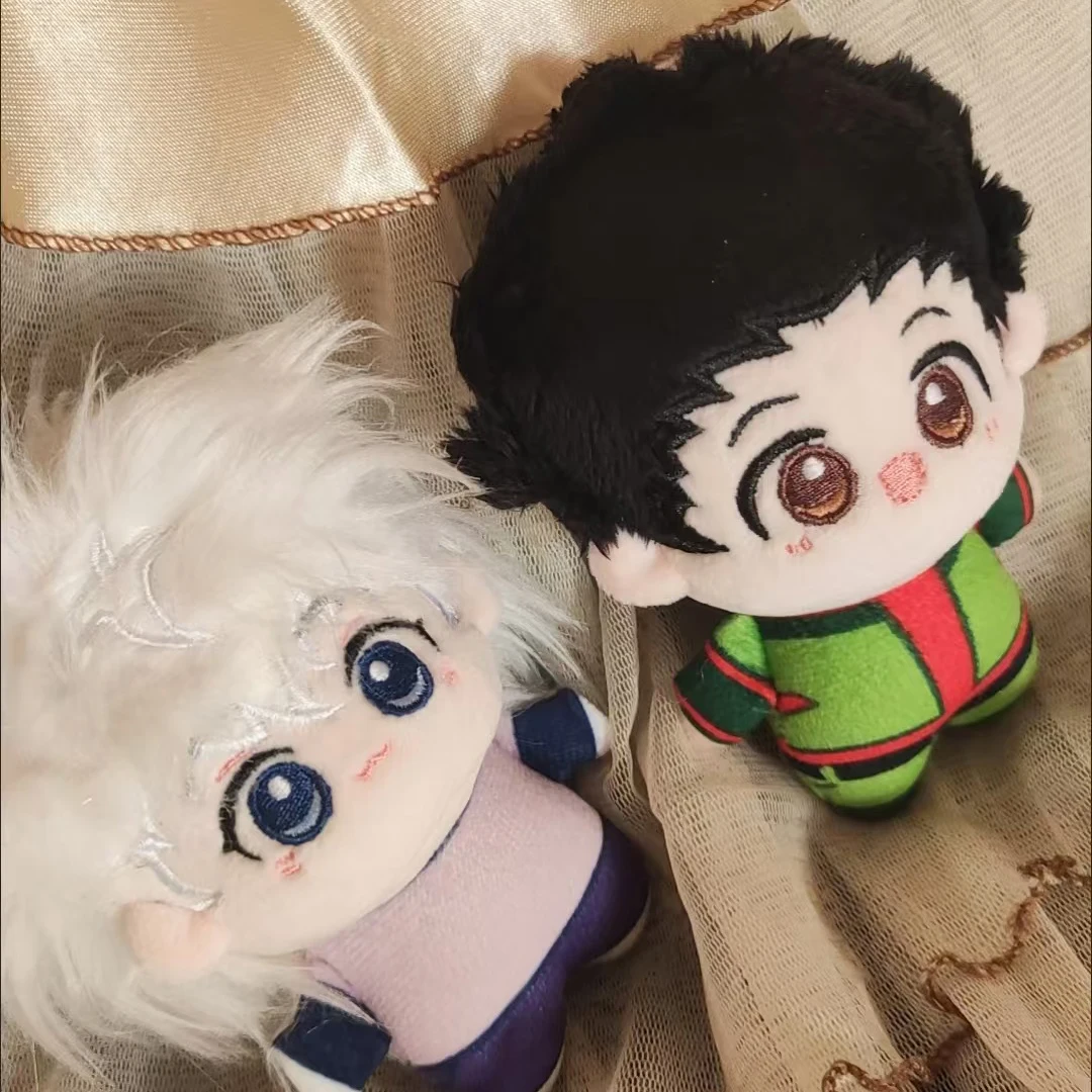 Anime Hunter x Hunter 10cm Killua Zoldyck GON Mini Body Plush Doll Kawaii Pendant Cosplay Keychain Stuffed Toys Plushie Gift Toy
