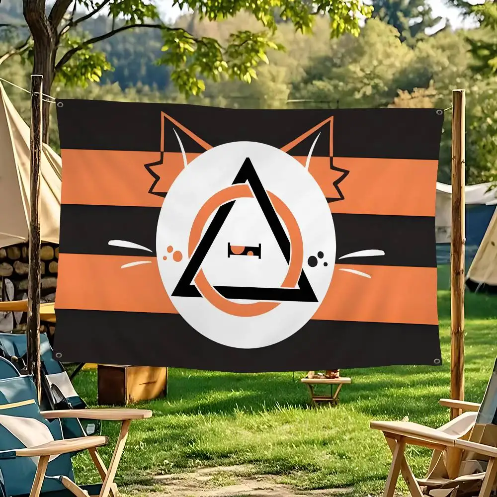 Therian Delta Logo Creative Pattern Hanging Flag Polyester Printed Banner Hand Pulled Flag