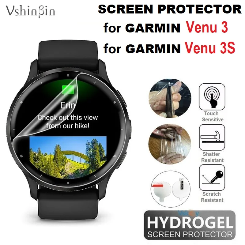 10 adet yumuşak TPU hidrojel film Garmin Venu 3/Venu 3S akıllı saat ekran koruyucu HD şeffaf koruyucu film