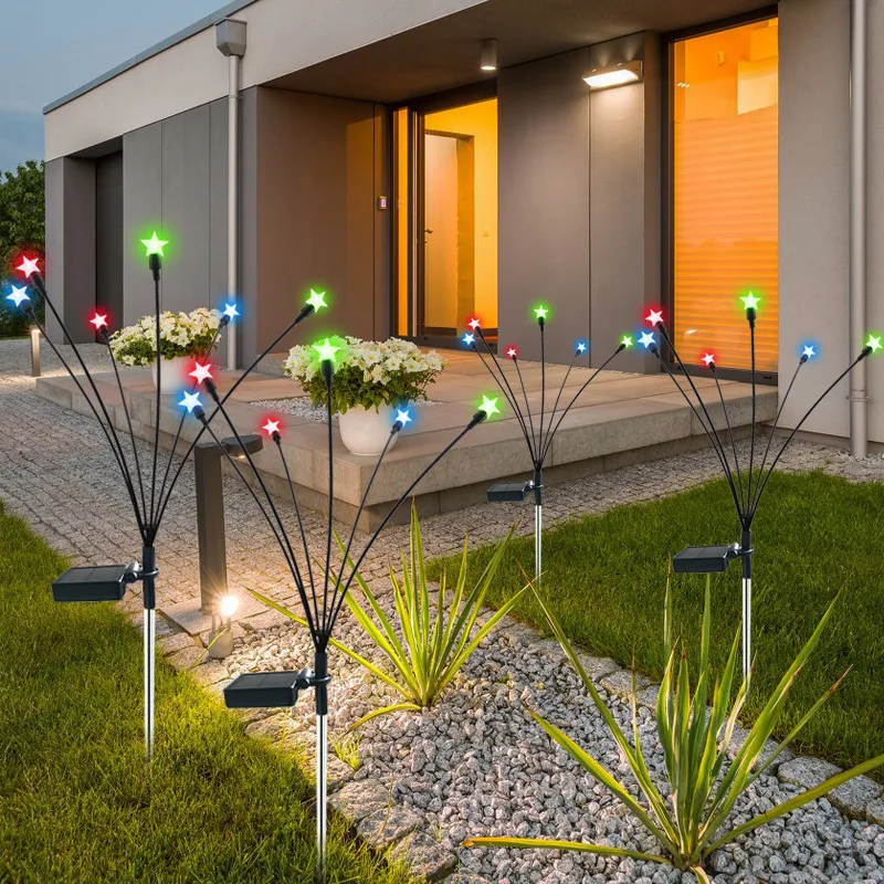 NEW Solar Lights Firefly Lamp Outdoor Waterproof Solar Garden Lights Christmas Decorations Light