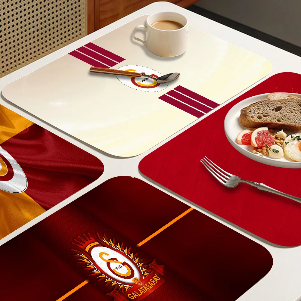 G-Galatasaray S-S.K. Super Absorbent Coffee Mat Dish Draining Mat Large Kitchen Drying Mat Quick Dry Bathroom Drain Pad Kitchen