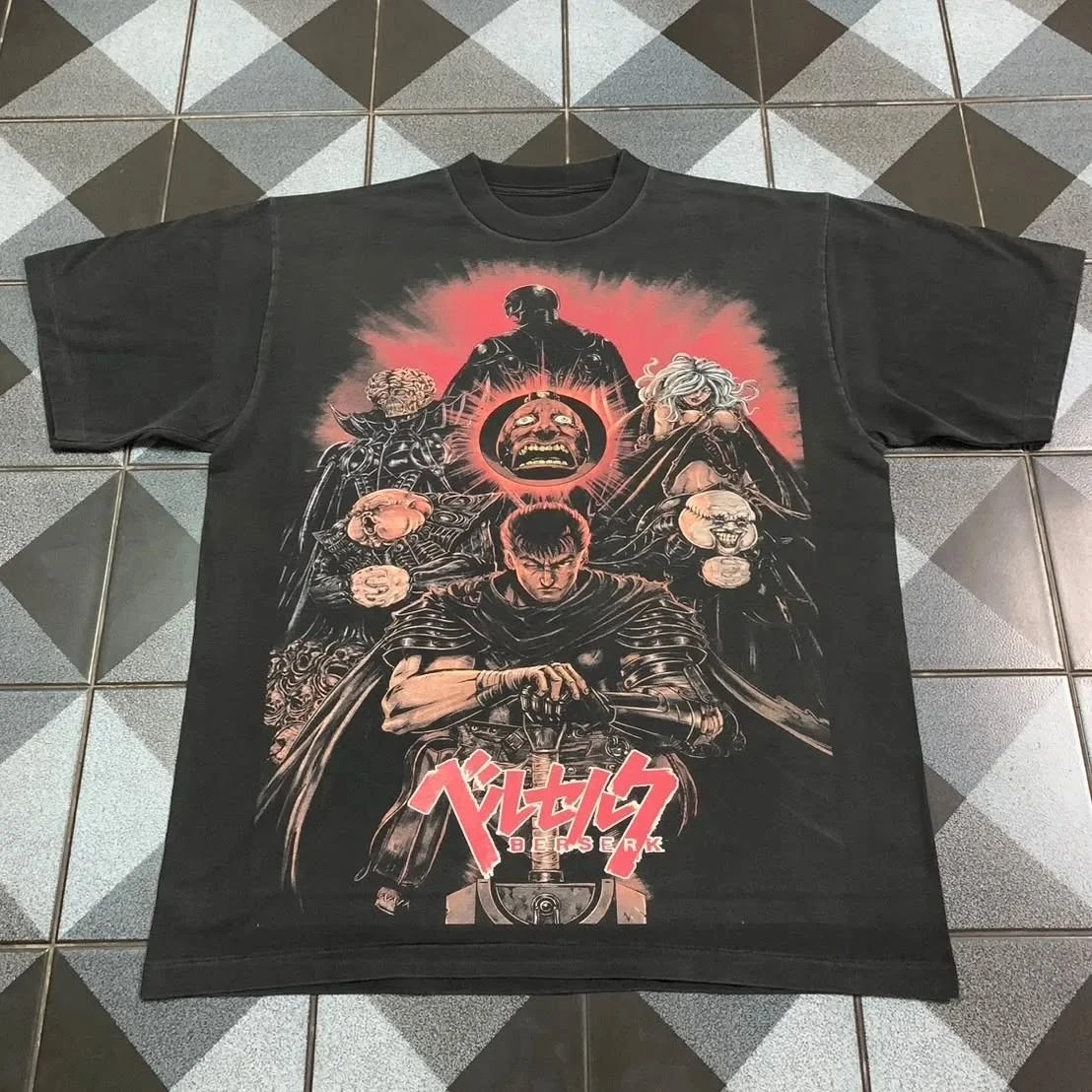 Berserk God Hand Eclipse Guts Anime Manga Grafik T-Shirt Baumwolle Herren Damen T-Shirt Sommer Vintage Streetwear – Detail 2