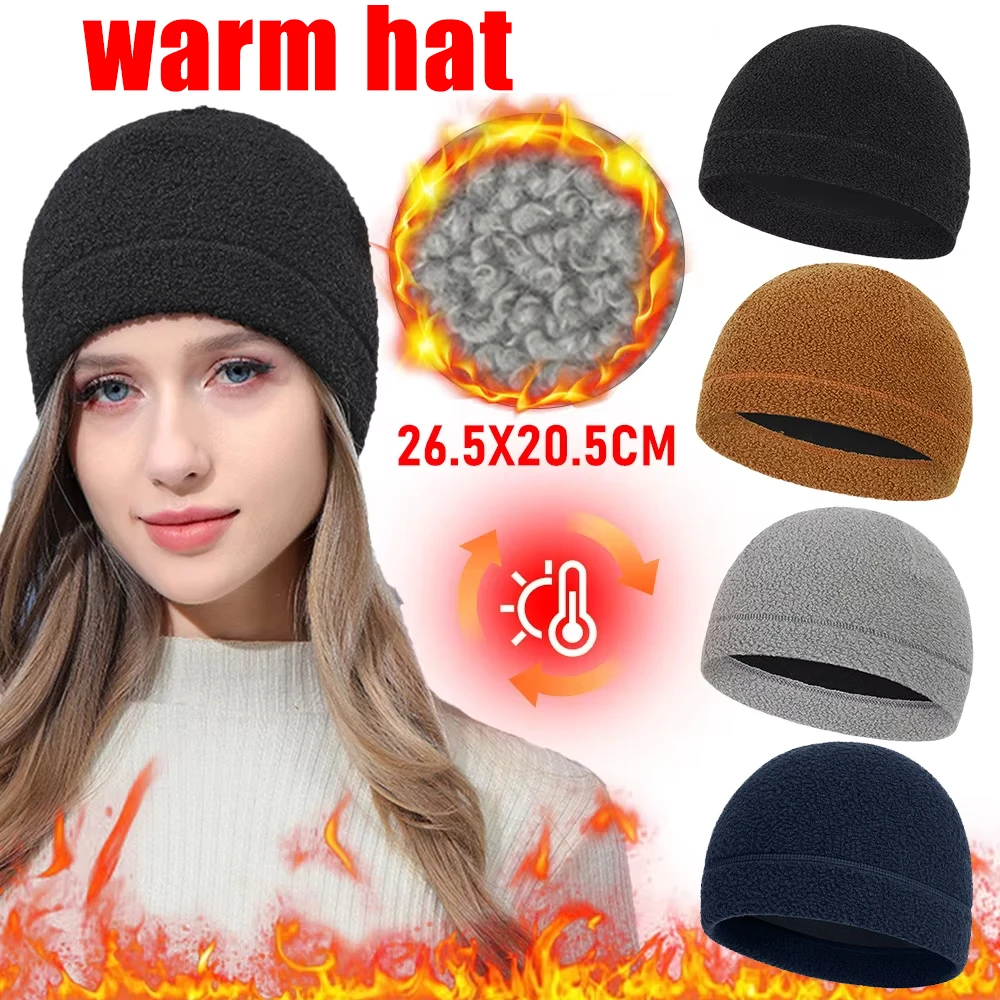 

Winter Fleece Hat Windproof Quick Dry Ski Cap With Ear Protection Thick Teddy Fleece Warm Beanie For Outdoor Sports Hiking