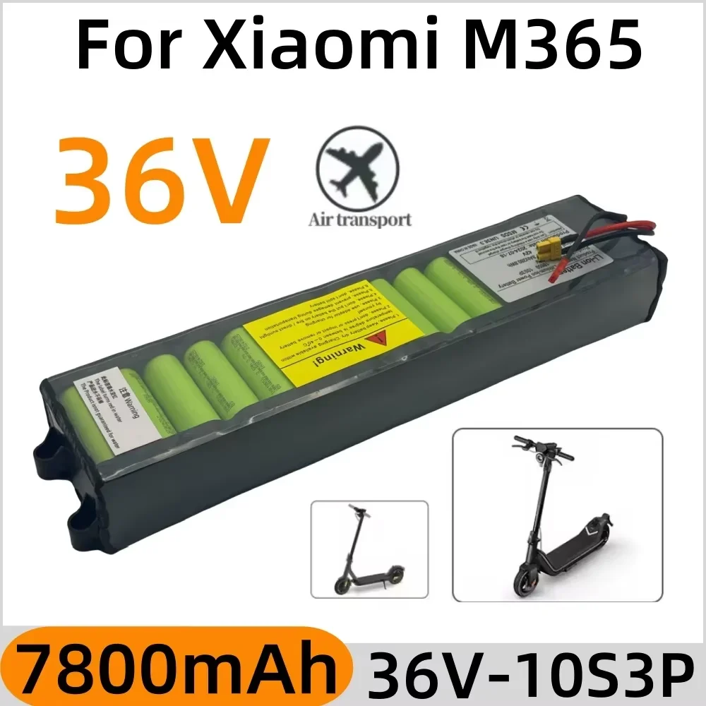 

10S3P 7800mAh 36V Battery Pack for Xiaomi M365 Electric Scooter 18650 NE1003-H Cell Communication Interface Discharge Tail Ligh