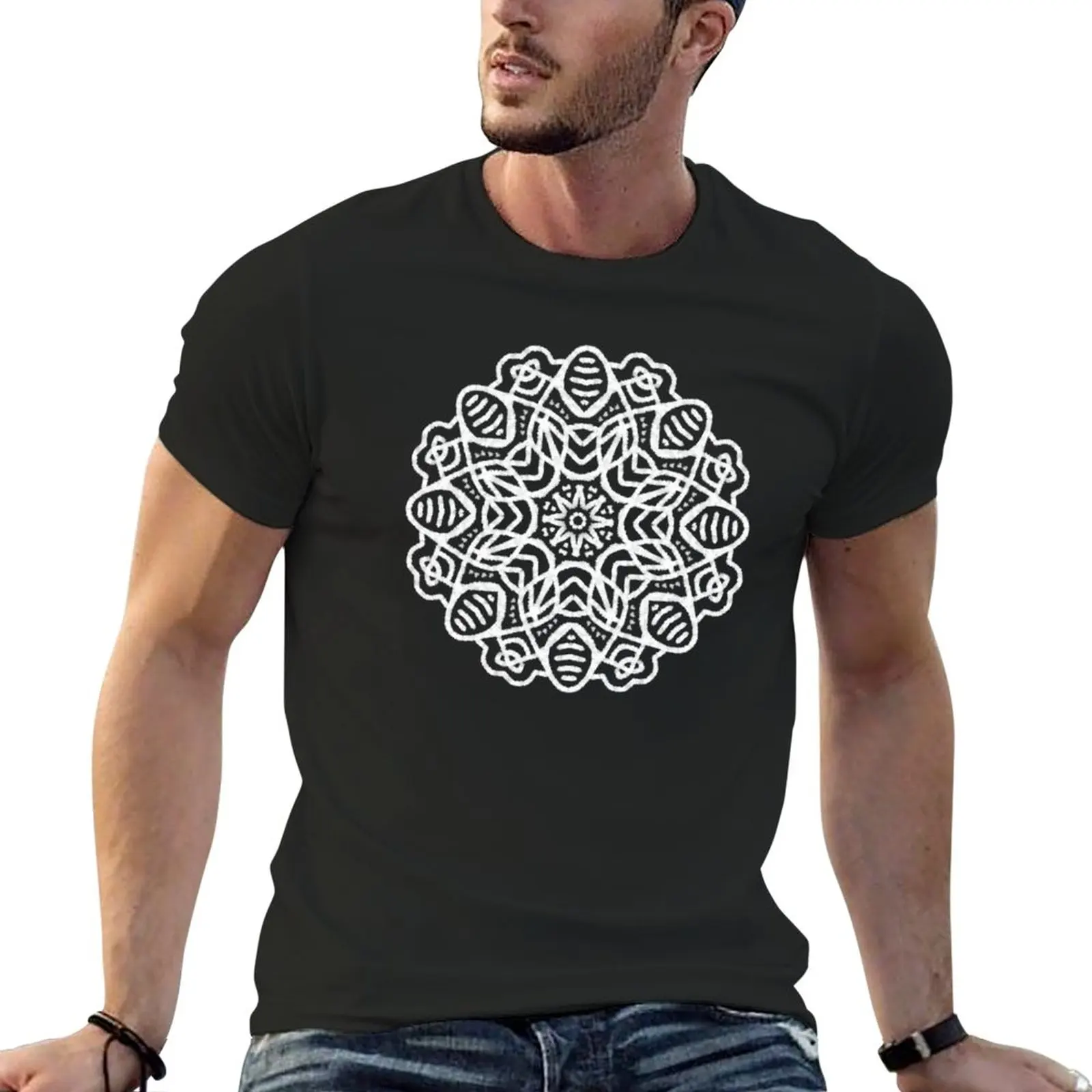 

Intricate Lace Mandala on Soft Pink Background T-Shirt boys white t shirts new edition t shirt Men's t shirts