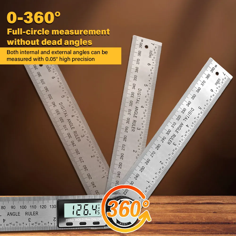 Goniometer Electronic Protractor Digital Gauge Angle Measurement Tool Multi Angle Ruler Woodworking Tools Meter Angle Finder 360