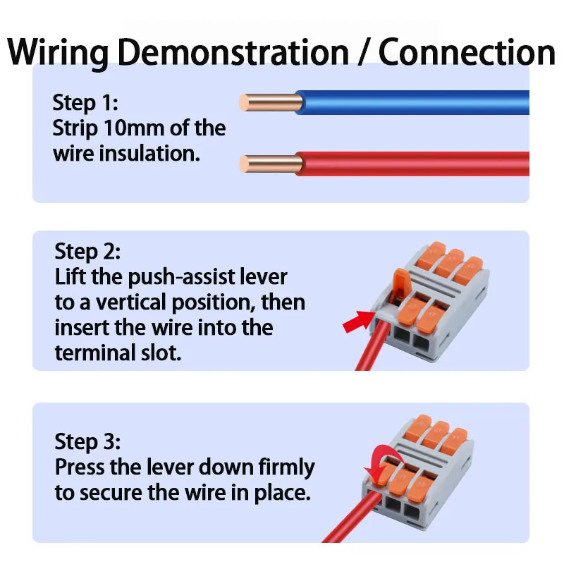 KV223-2P/3P/6P マルチインアウト クイックコネクト端子台 / 安定接続用耳付き (2P/3P/6P バリエーション)