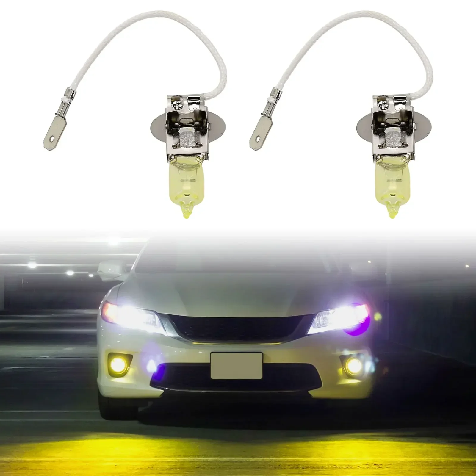 Aging Prevention Yellow Current A W Working Power Car Halogen Headlight Bulbs Power Compatibility Power Output Prevents Aging