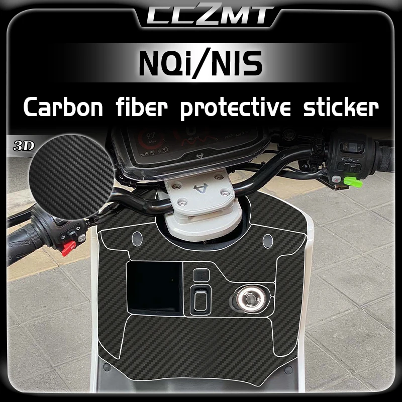 

For NIU NQi 2022 sticker 3D carbon fiber protective sticker body decoration film accessory modification parts