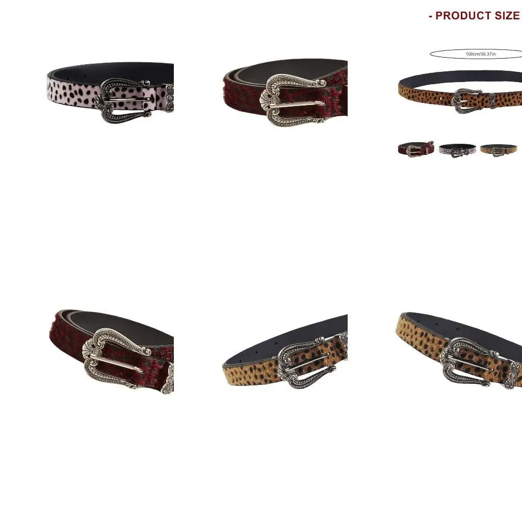 

39BB Waist Belt Chain Leopard Print Hot for Casual Costume Belt for Jeans Dress