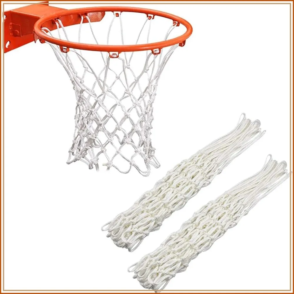 

Heavy Duty Basketball Net Replacement - 2 Pack, Standard 12 Loop, Indoor Outdoor Gym