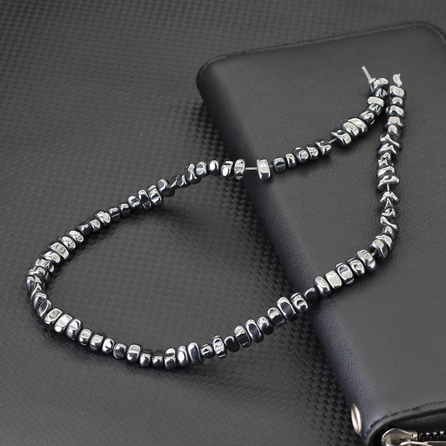 الصف أ 1 قطعة حجر الهيماتيت الخرز لصنع المجوهرات الرجعية 3 ألوان غير النظامية مطرز سوار ذاتي الصنع قلادة خلخال حقيبة بالجملة